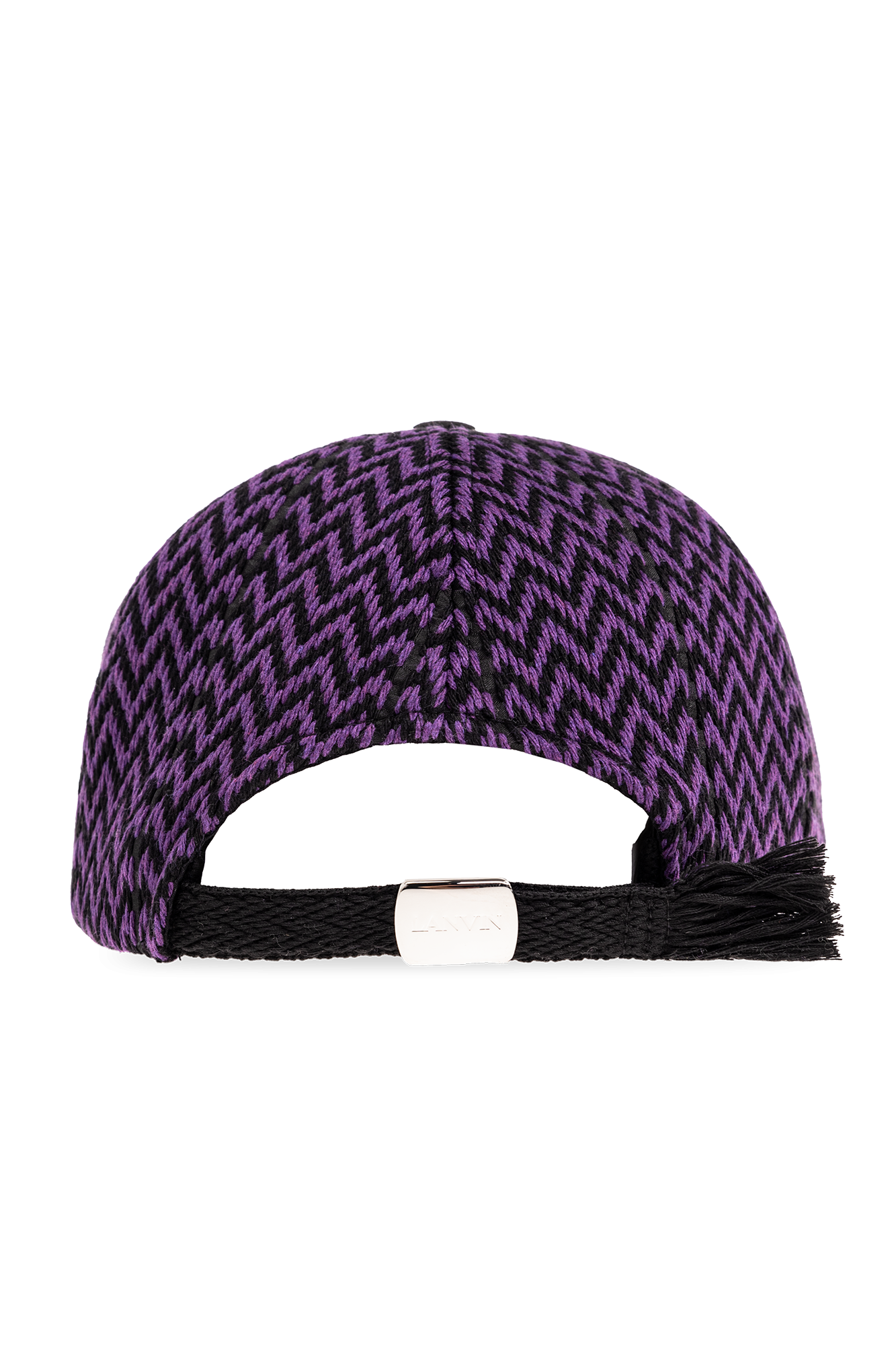 【LANVIN】Patch Logo Zigzag Ball Cap Lanvin embroidered-logo Cap | Black | FARFETCH